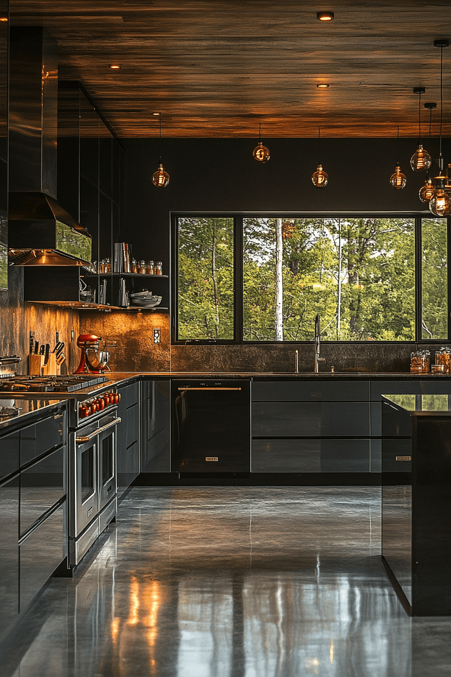 charcoal gray kitchen cabinets