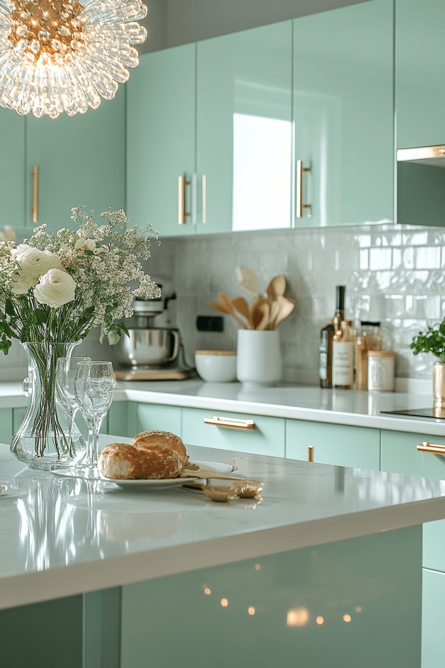 29 Mint Green Kitchen Cabinets That Add Freshness and Flair Instantly 10 mint green kitchen cabinets