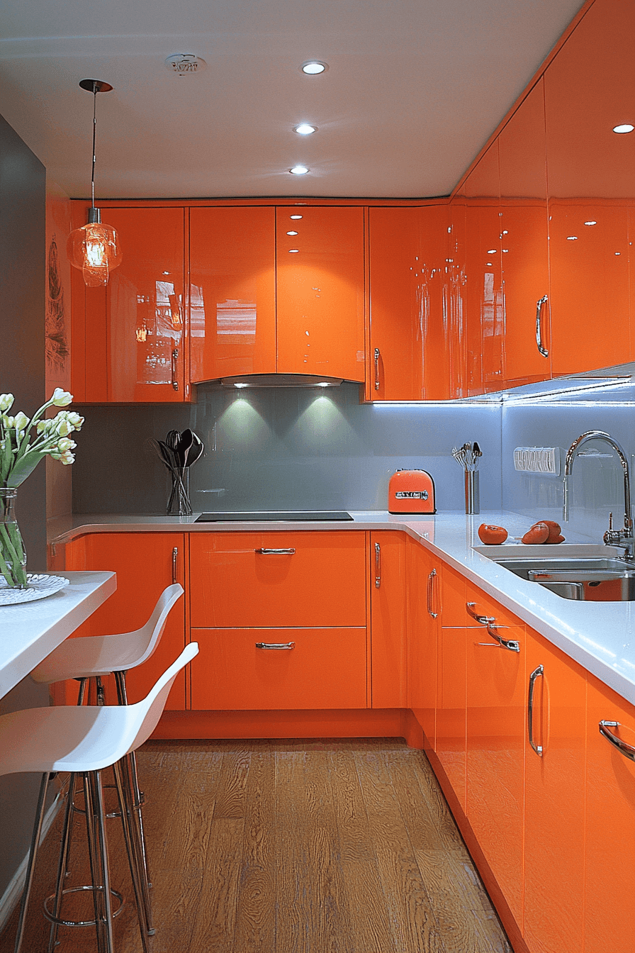 29 Orange Kitchen Cabinets That Spark Energy and Style 10 orange kitchen cabinets