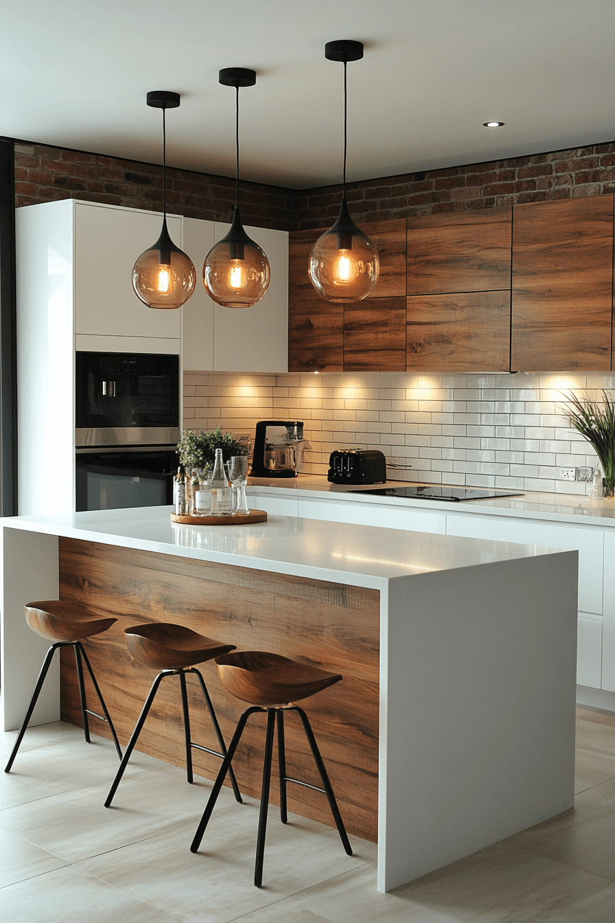29 White and Wood Kitchen Cabinets to Brighten Your Home with Style 10 white and wood kitchen cabinets