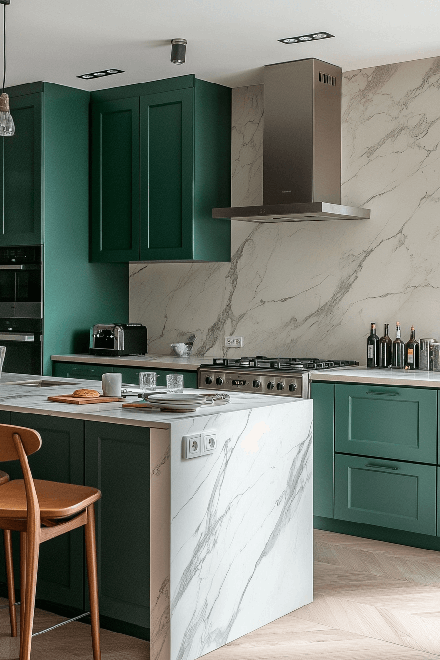 29 Emerald Green Kitchen Cabinets That Turn Ordinary Into Show-Stopping 12 emerald green kitchen cabinets