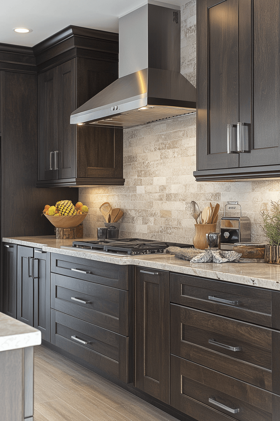 29 Dark Oak Kitchen Cabinets That Highlight Natural Beauty 13 dark oak kitchen cabinets