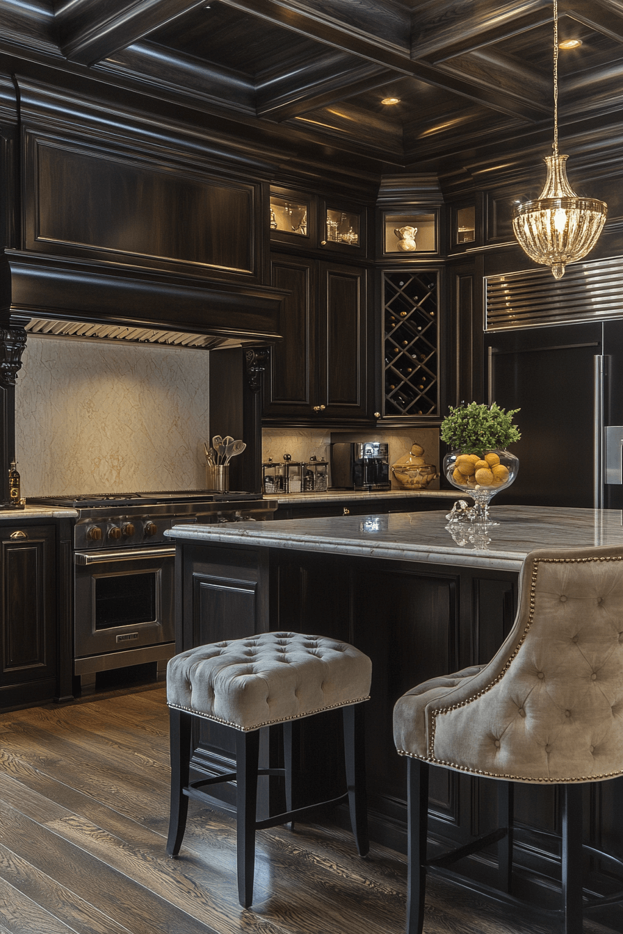 29 Dark Walnut Kitchen Cabinets That Radiate Rustic Refinement 13 dark walnut kitchen cabinets