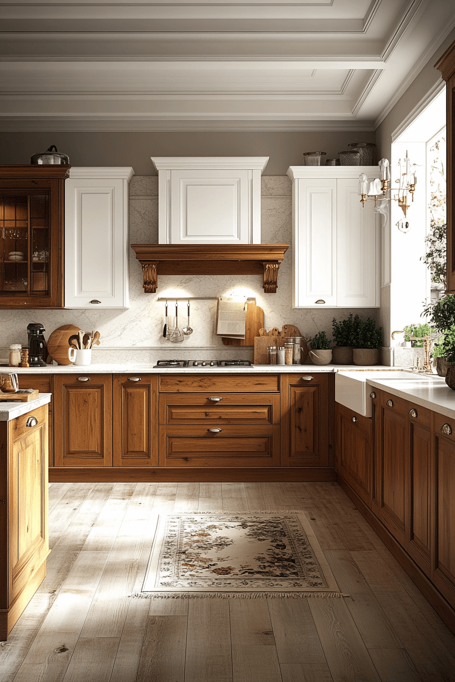 29 White and Wood Kitchen Cabinets to Brighten Your Home with Style 13 white and wood kitchen cabinets