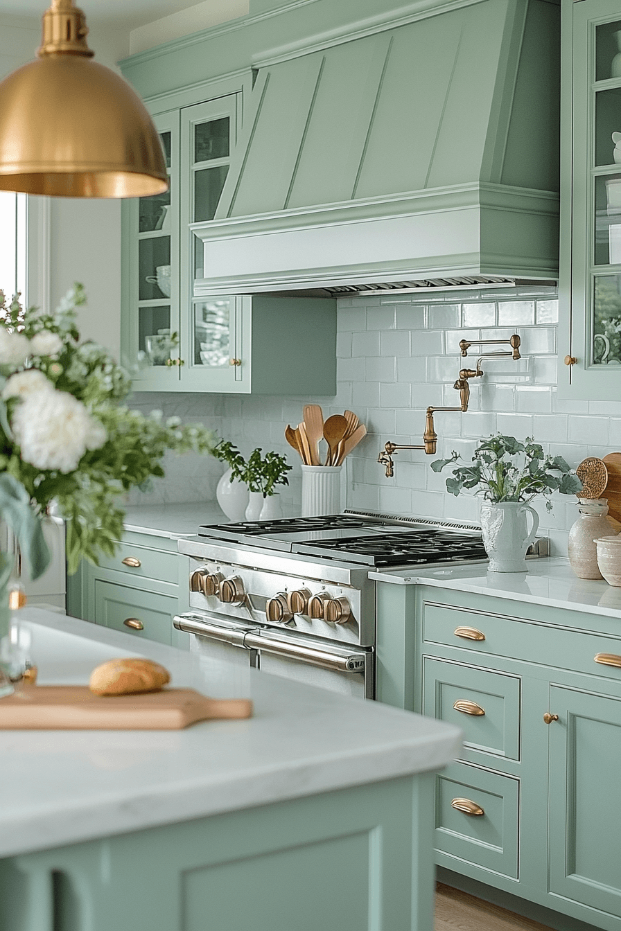 29 Mint Green Kitchen Cabinets That Add Freshness and Flair Instantly 13 mint green kitchen cabinets