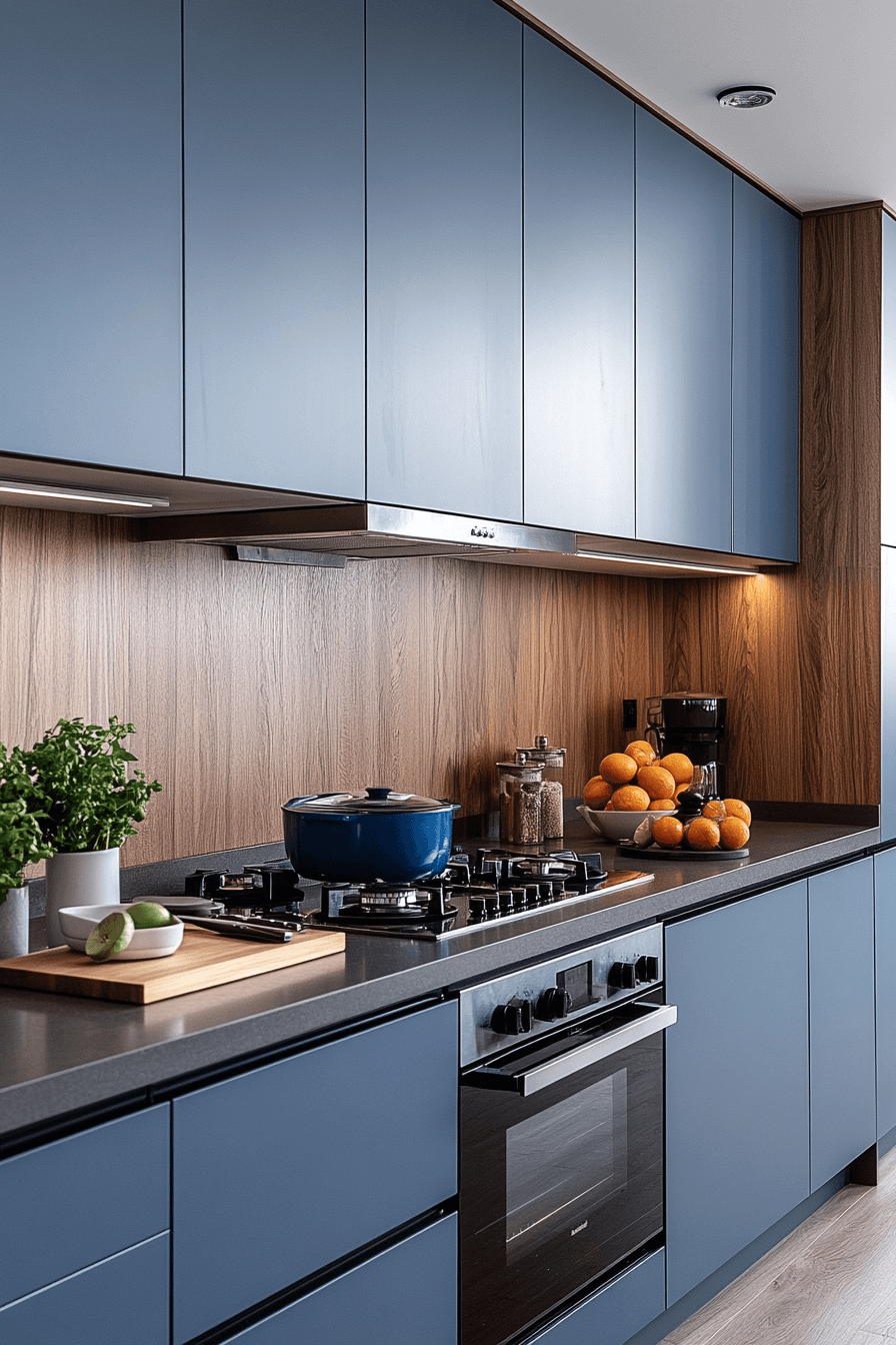 29 Blue Grey Kitchen Cabinets That Radiate Understated Beauty 14 blue grey kitchen cabinets