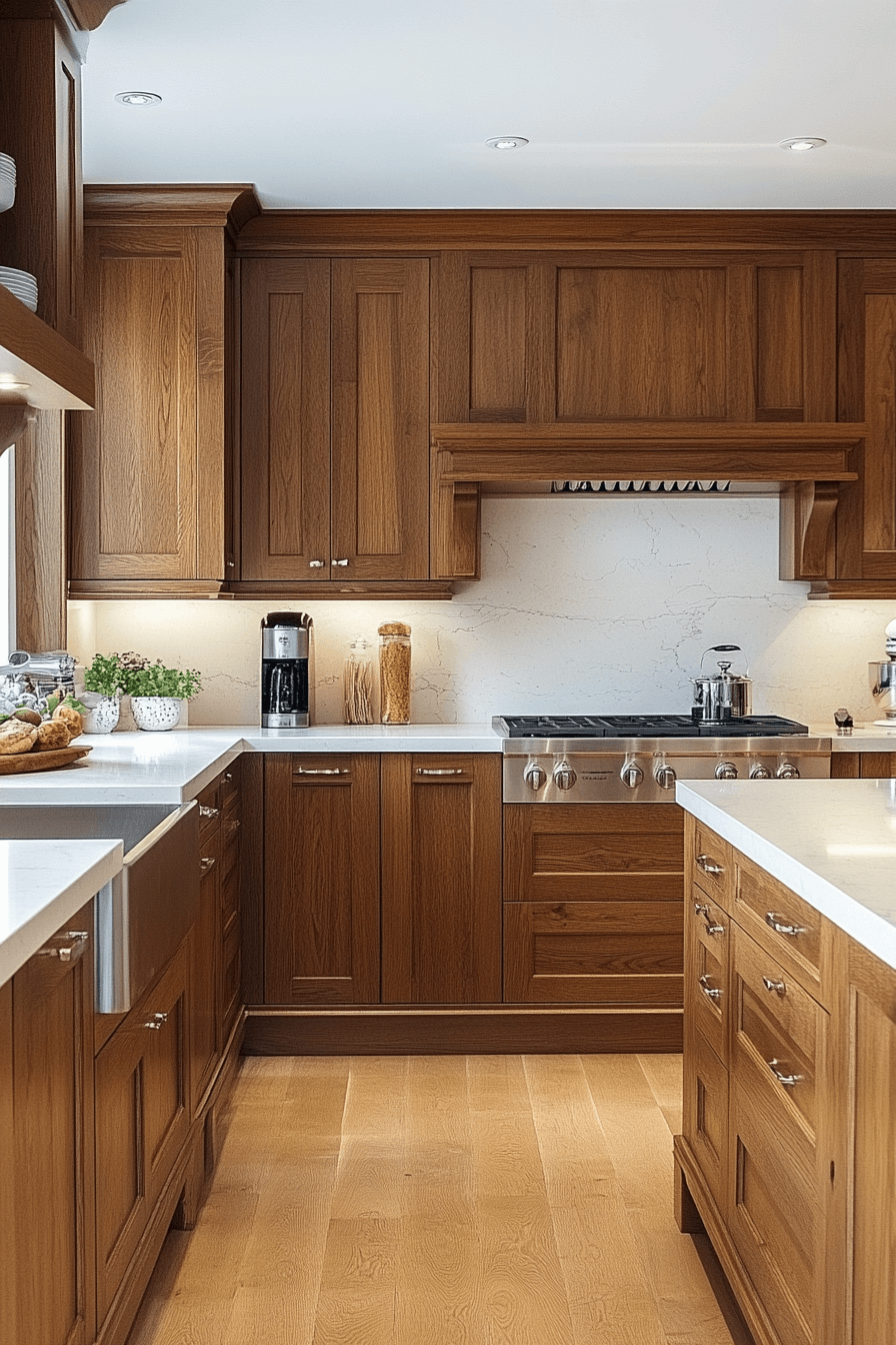 29 Dark Oak Kitchen Cabinets That Highlight Natural Beauty 14 dark oak kitchen cabinets