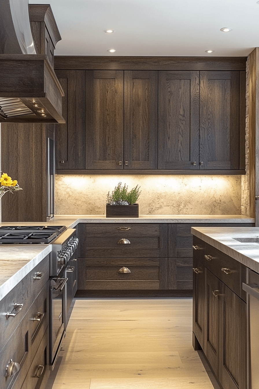 29 Dark Stained Kitchen Cabinets for Classic Meets Contemporary Flair 14 dark stained kitchen cabinets