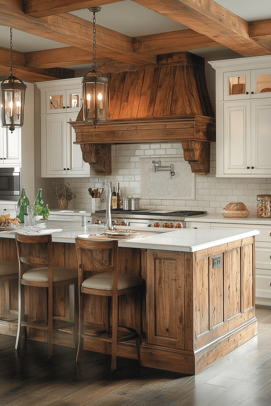 29 White and Wood Kitchen Cabinets to Brighten Your Home with Style 14 white and wood kitchen cabinets
