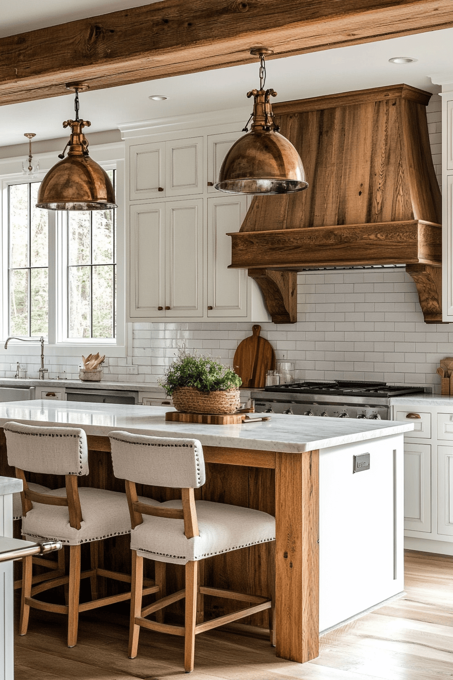 29 White and Wood Kitchen Cabinets to Brighten Your Home with Style 15 white and wood kitchen cabinets