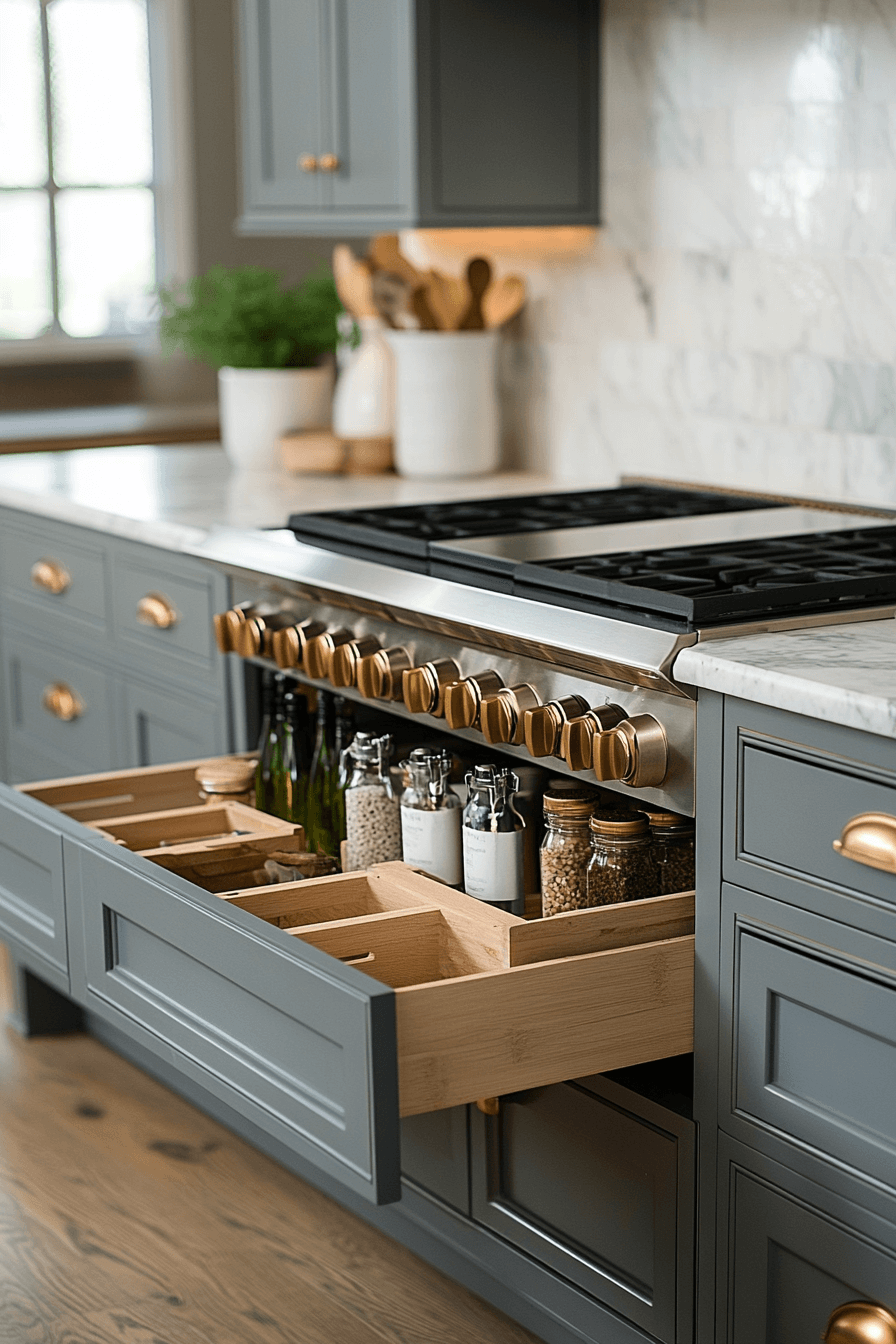 29 Blue Grey Kitchen Cabinets That Radiate Understated Beauty 15 blue grey kitchen cabinets