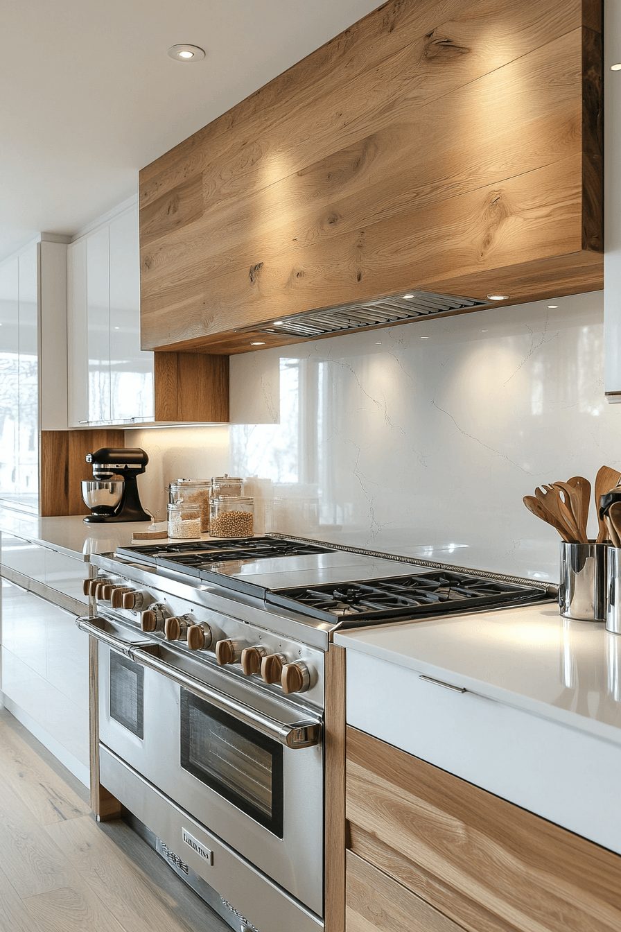 29 White and Wood Kitchen Cabinets to Brighten Your Home with Style 16 white and wood kitchen cabinets