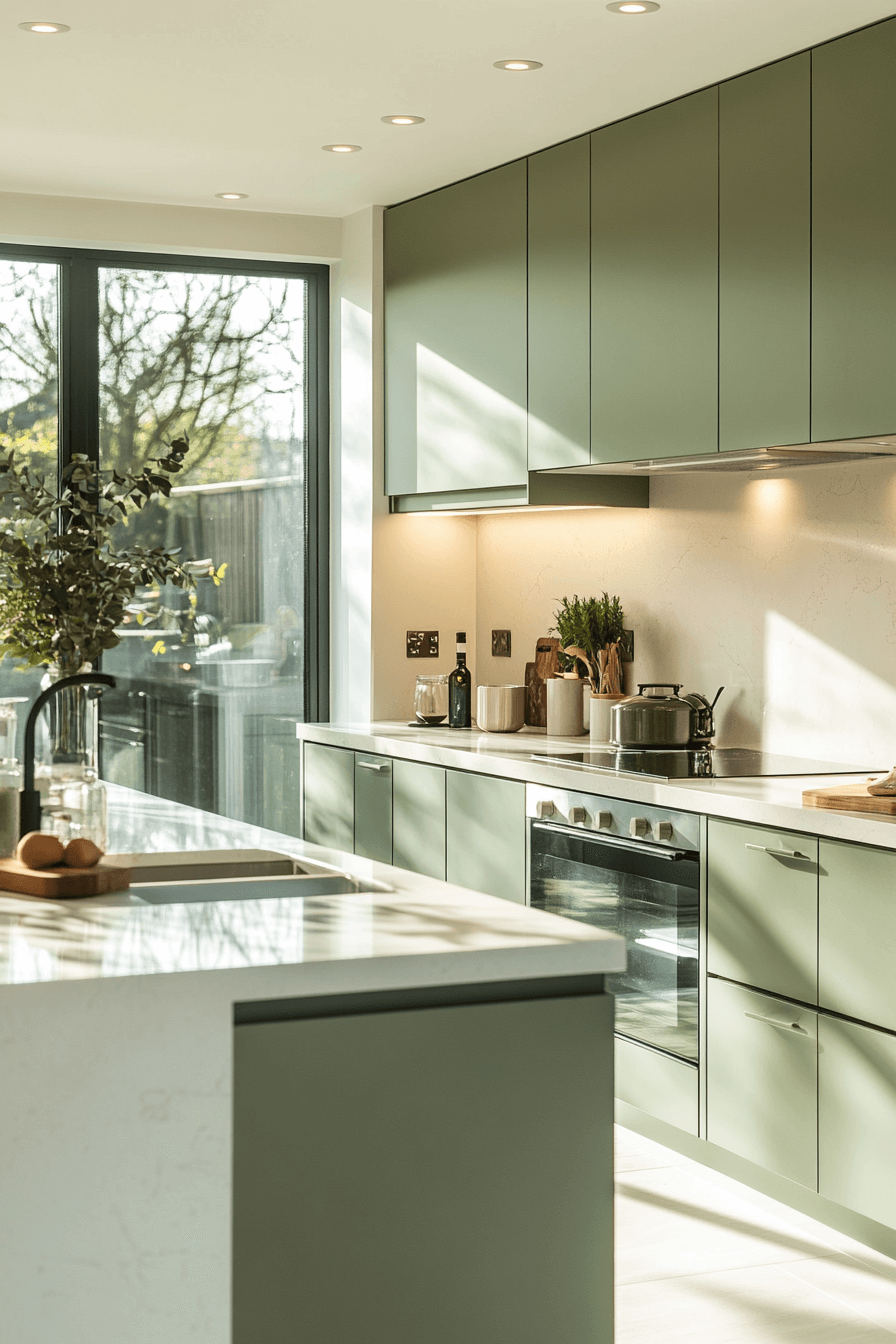 29 Clary Sage Kitchen Cabinets to Soften and Brighten Any Style 16 clary sage kitchen cabinets