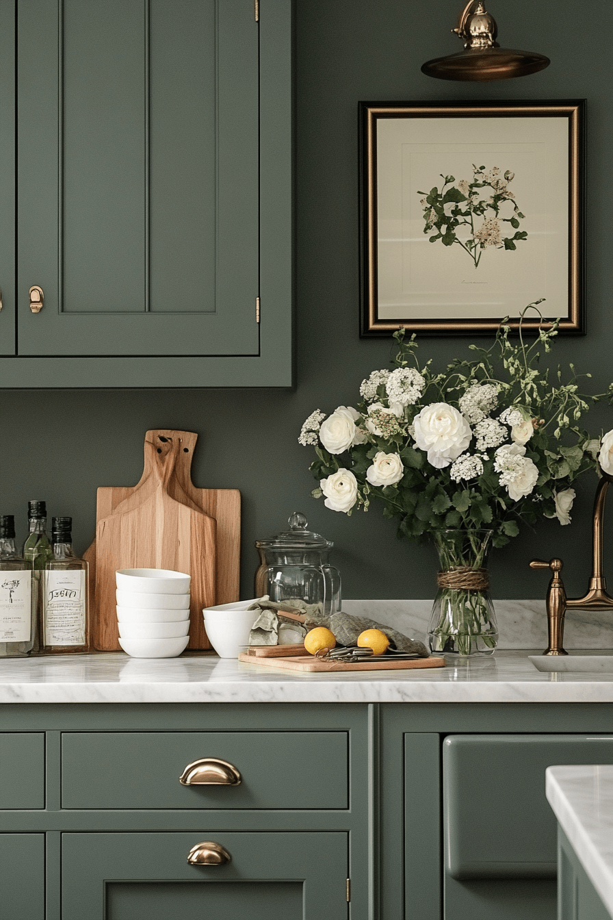 29 Pewter Green Kitchen Cabinets That Pair Beautifully with Neutrals 16 pewter green kitchen cabinets