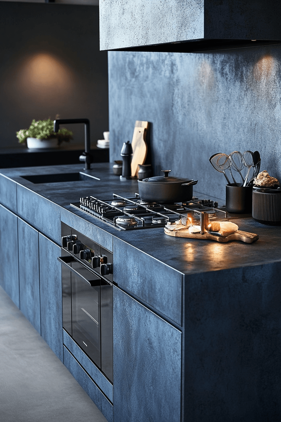 29 Blue Grey Kitchen Cabinets That Radiate Understated Beauty 16 blue grey kitchen cabinets