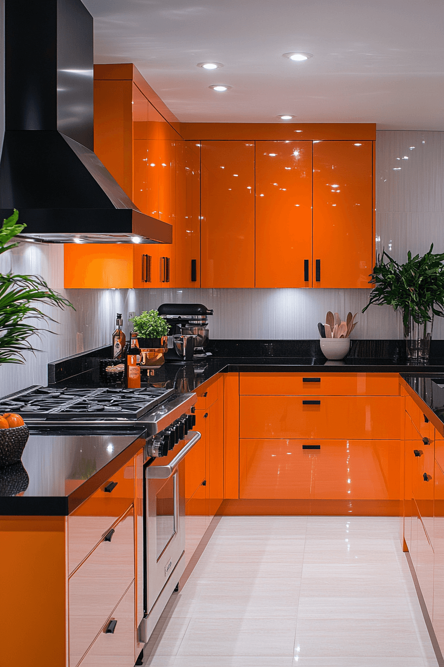 29 Orange Kitchen Cabinets That Spark Energy and Style 16 orange kitchen cabinets