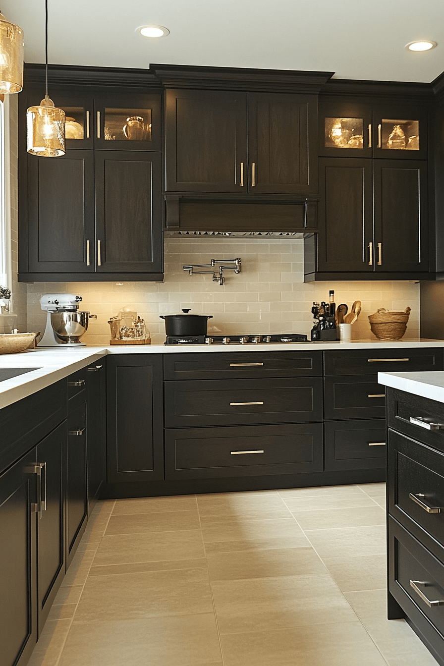 29 Dark Stained Kitchen Cabinets for Classic Meets Contemporary Flair 17 dark stained kitchen cabinets