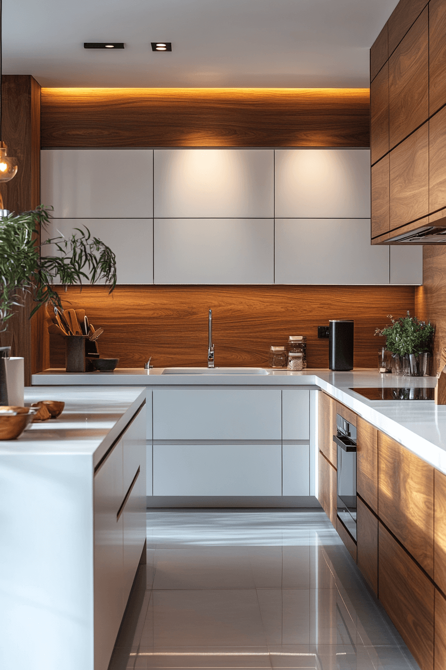 29 White and Wood Kitchen Cabinets to Brighten Your Home with Style 17 white and wood kitchen cabinets