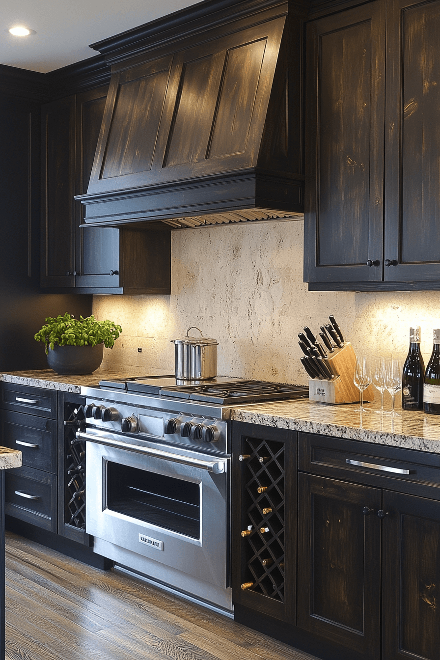 29 Dark Oak Kitchen Cabinets That Highlight Natural Beauty 17 dark oak kitchen cabinets