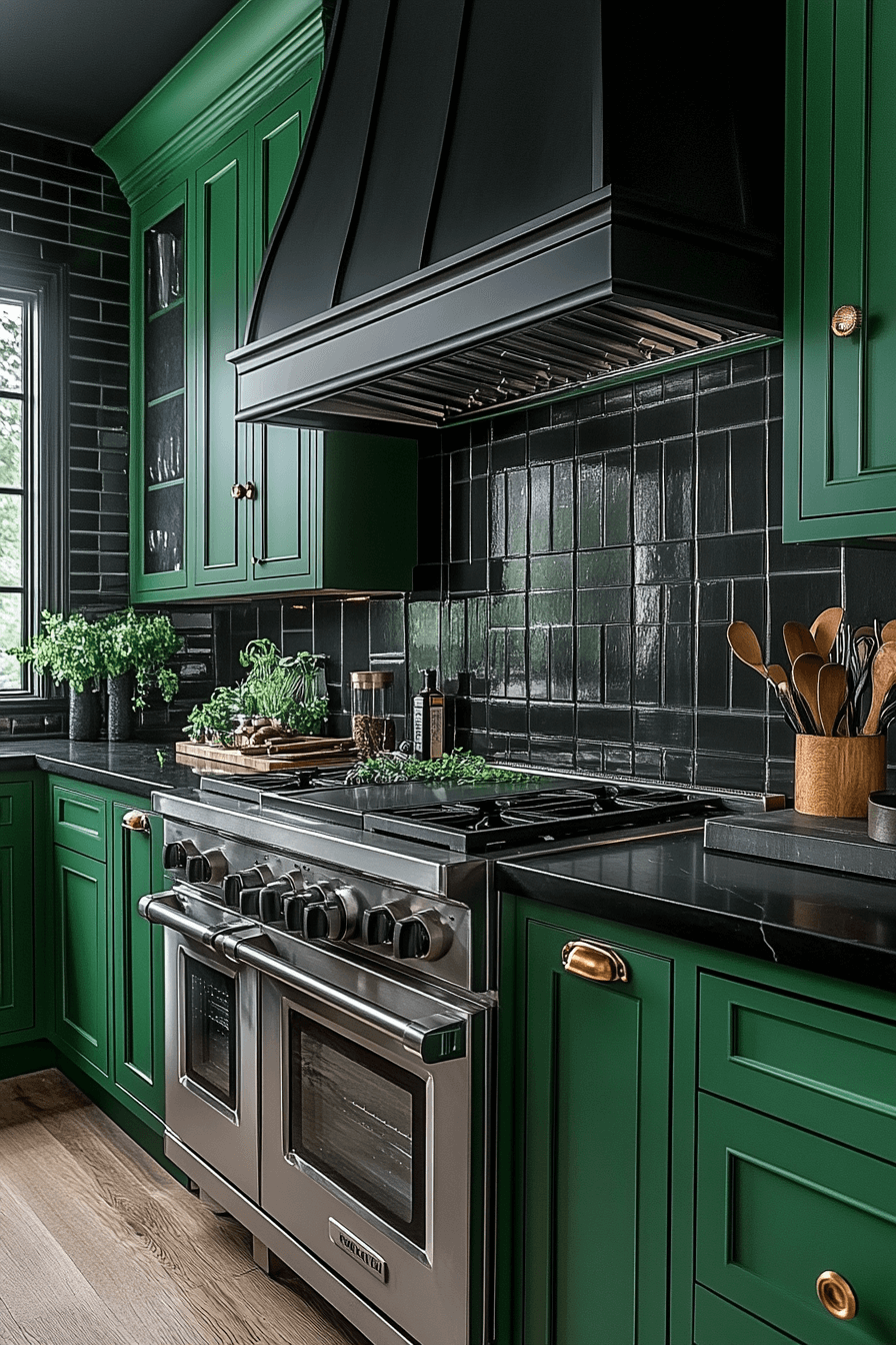 29 Emerald Green Kitchen Cabinets That Turn Ordinary Into Show-Stopping 18 emerald green kitchen cabinets