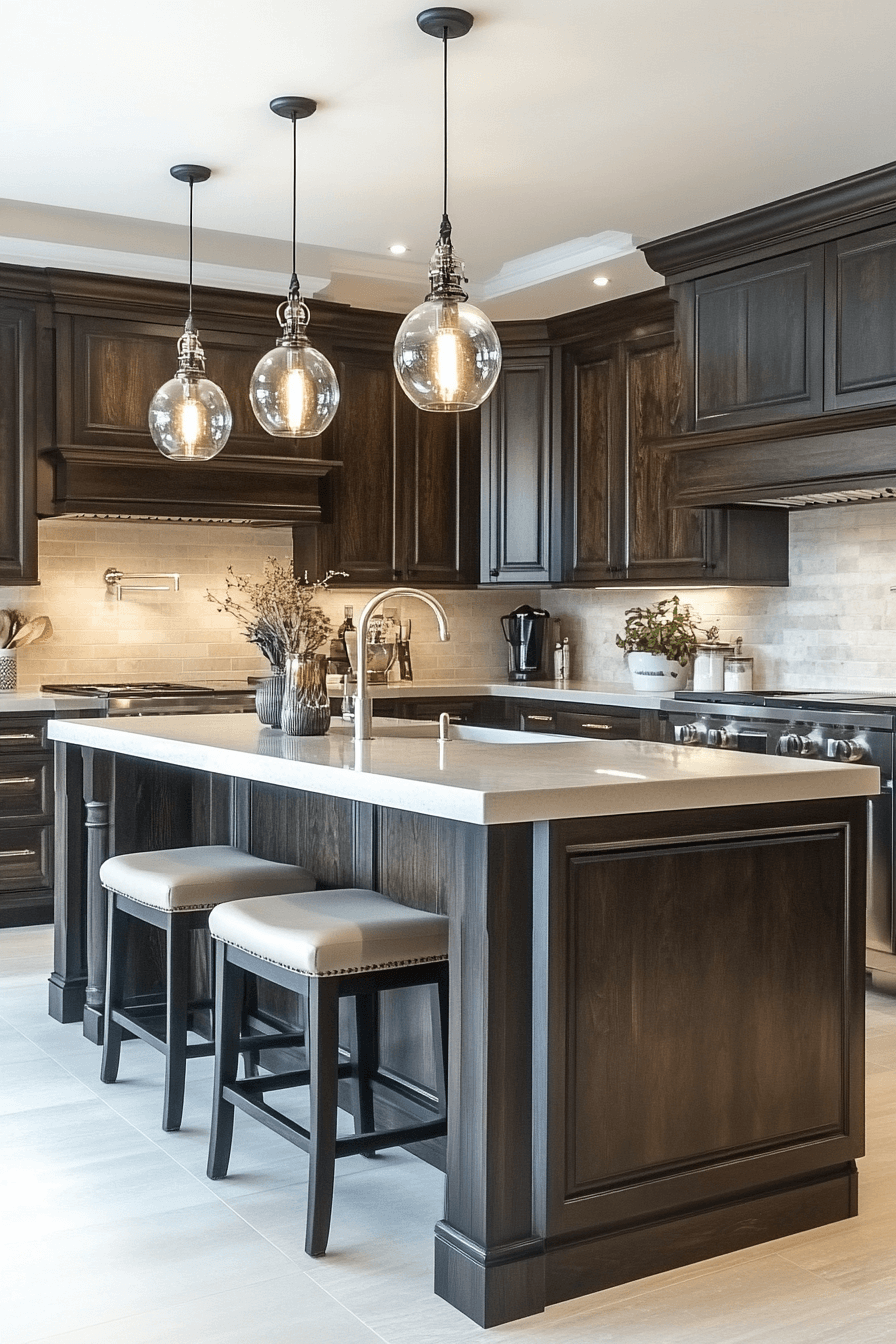 29 Dark Oak Kitchen Cabinets That Highlight Natural Beauty 18 dark oak kitchen cabinets