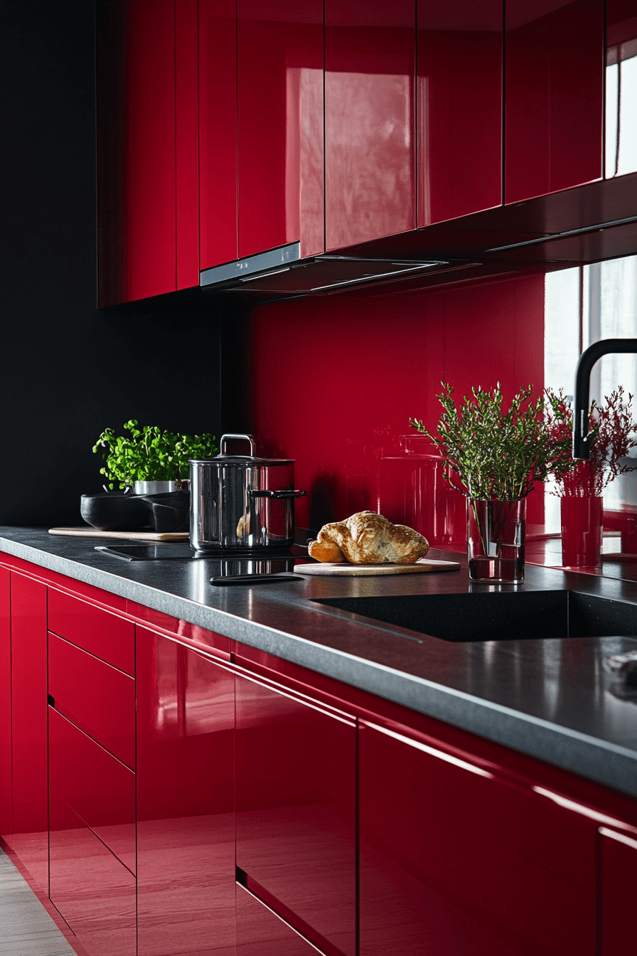 29 Burgundy Kitchen Cabinets That Add Passion and Personality 19 burgundy kitchen cabinets