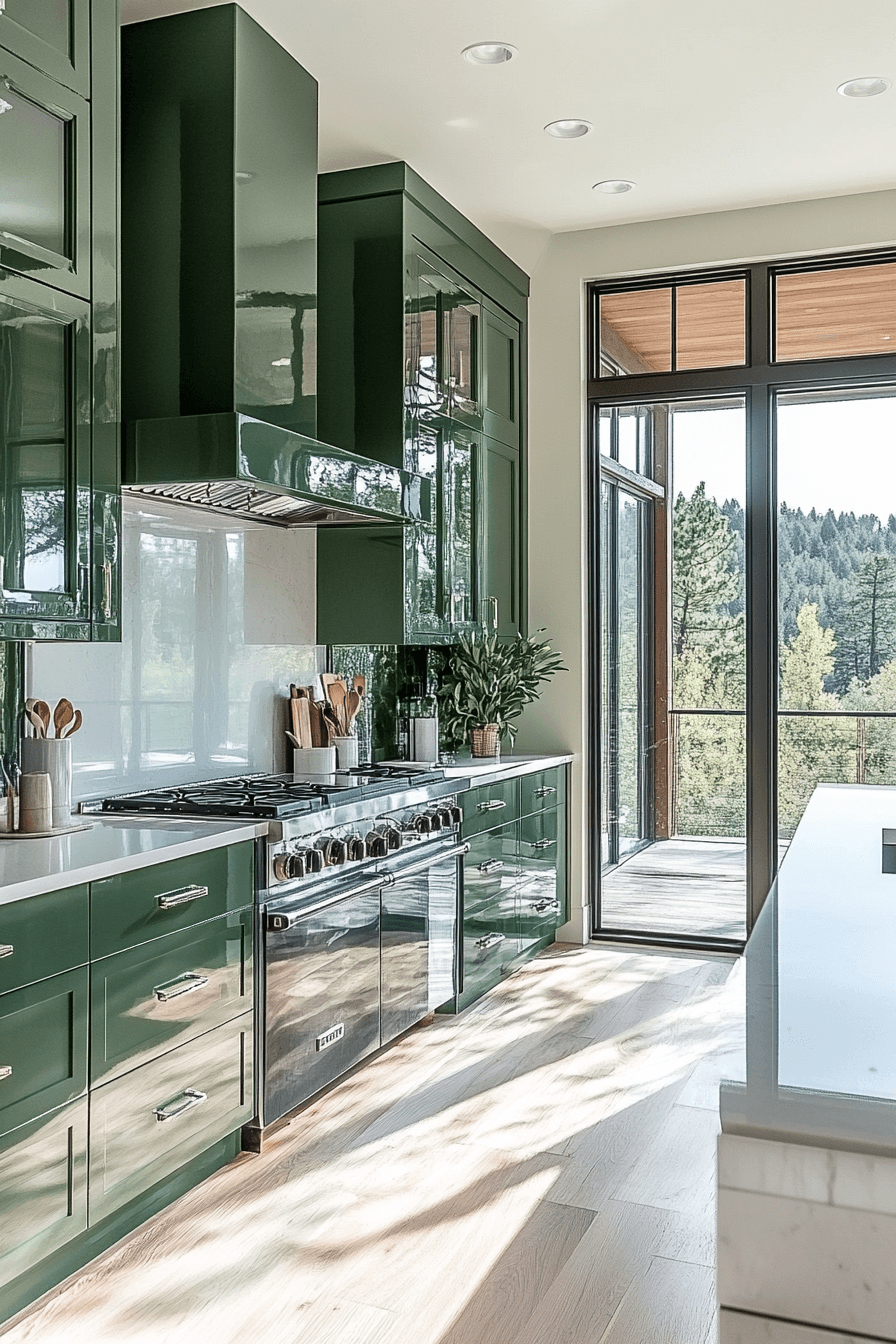 29 Pewter Green Kitchen Cabinets That Pair Beautifully with Neutrals 19 pewter green kitchen cabinets