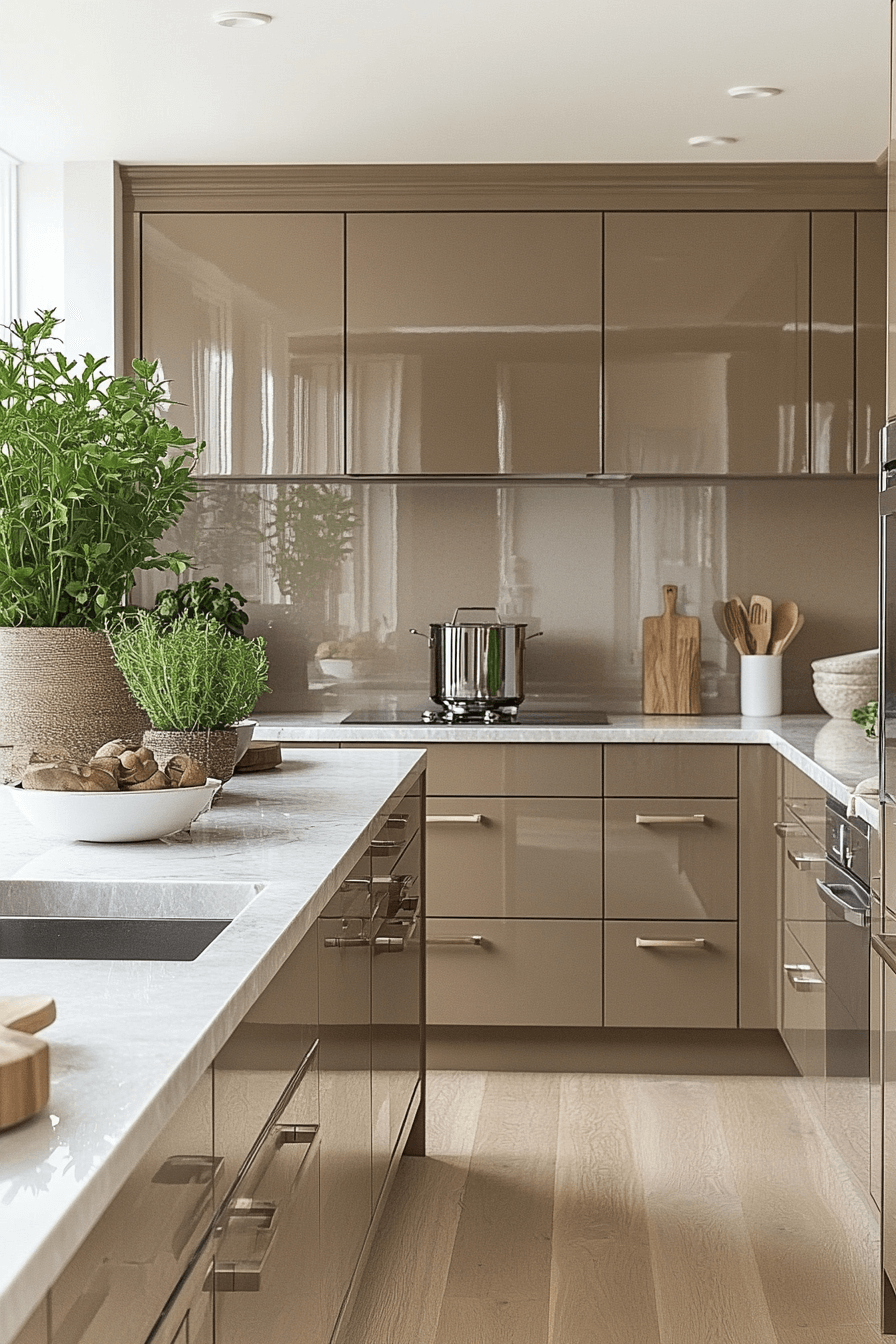 29 High Gloss Kitchen Cabinets to Brighten and Enlarge Your Space 19 high gloss kitchen cabinets