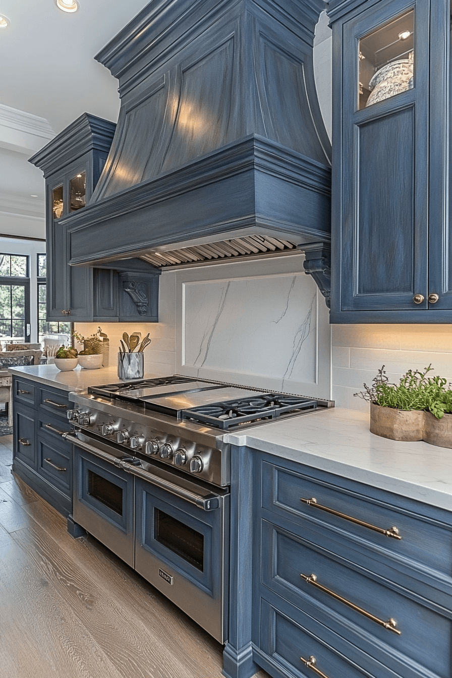 29 Blue Grey Kitchen Cabinets That Radiate Understated Beauty 2 blue grey kitchen cabinets