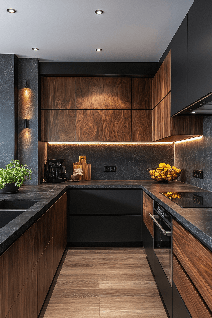 29 Dark Walnut Kitchen Cabinets That Radiate Rustic Refinement 2 dark walnut kitchen cabinets