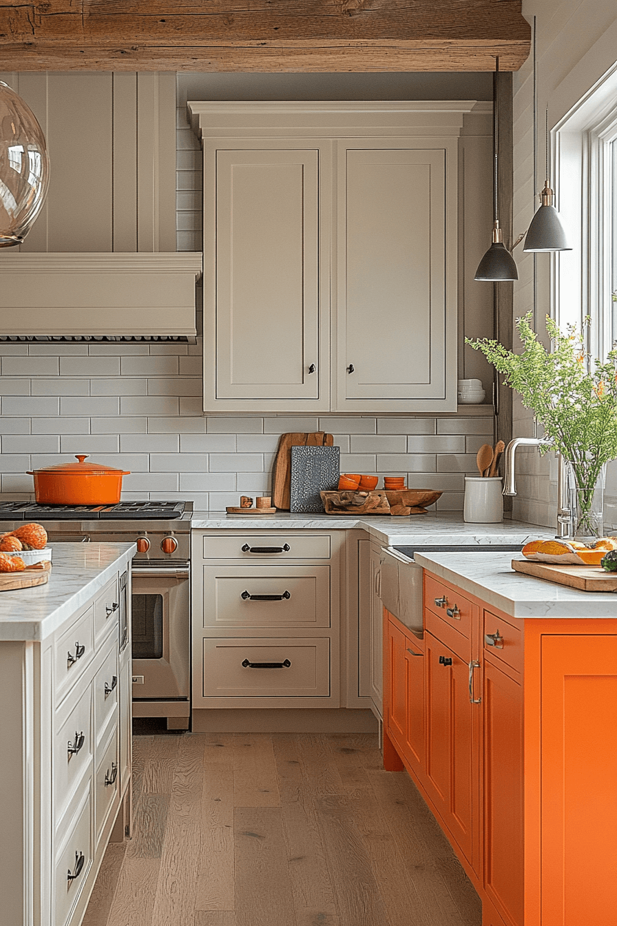 29 Orange Kitchen Cabinets That Spark Energy and Style 2 orange kitchen cabinets