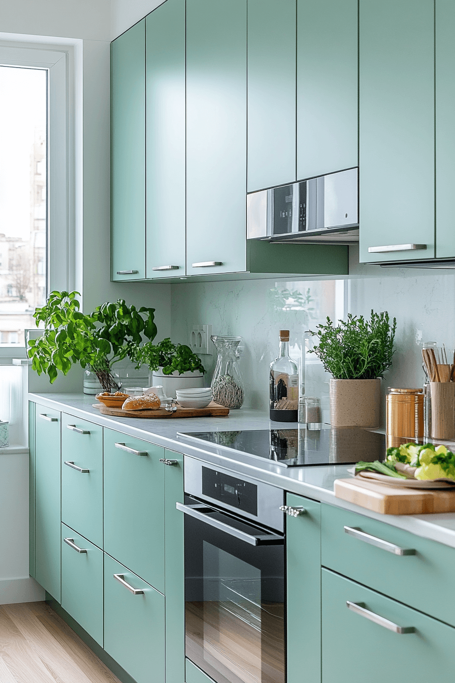29 Mint Green Kitchen Cabinets That Add Freshness and Flair Instantly 2 mint green kitchen cabinets