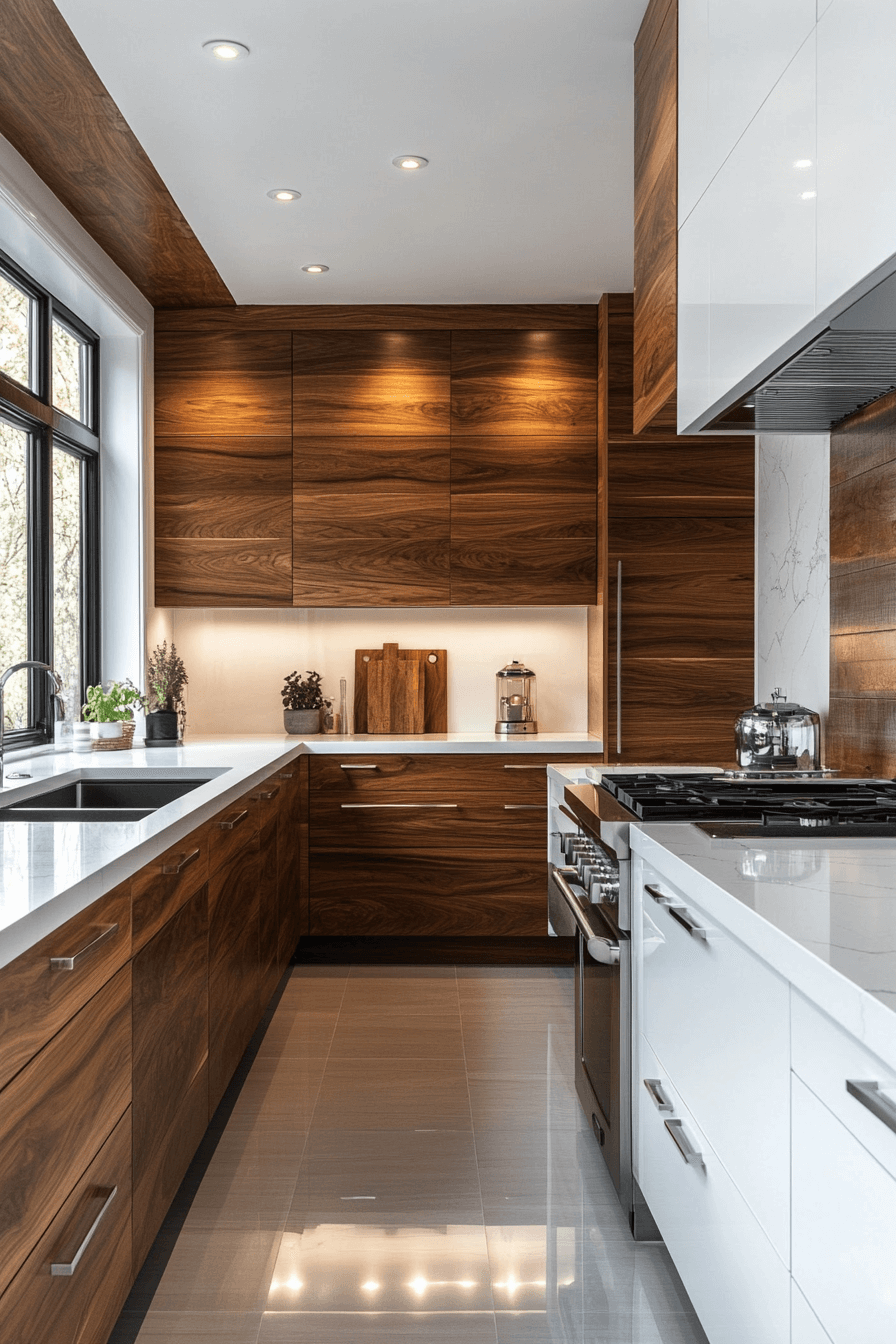 29 White and Wood Kitchen Cabinets to Brighten Your Home with Style 2 white and wood kitchen cabinets