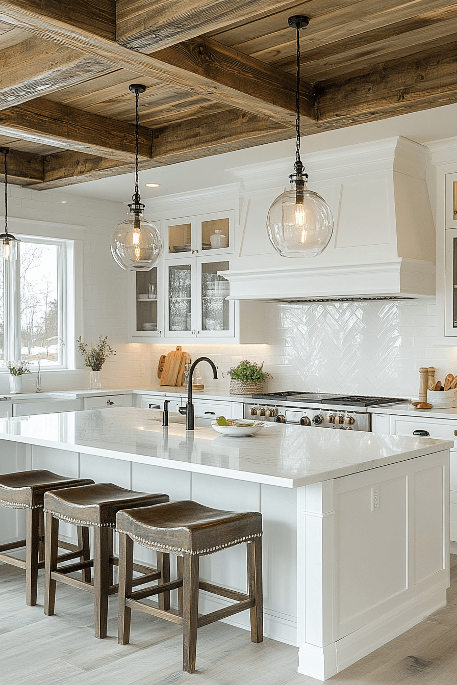 29 White and Wood Kitchen Cabinets to Brighten Your Home with Style 20 white and wood kitchen cabinets