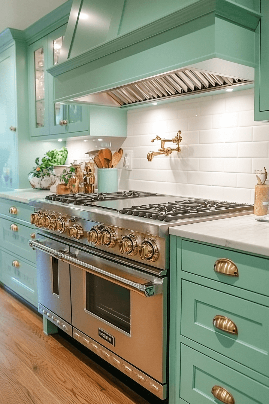 29 Mint Green Kitchen Cabinets That Add Freshness and Flair Instantly 21 mint green kitchen cabinets