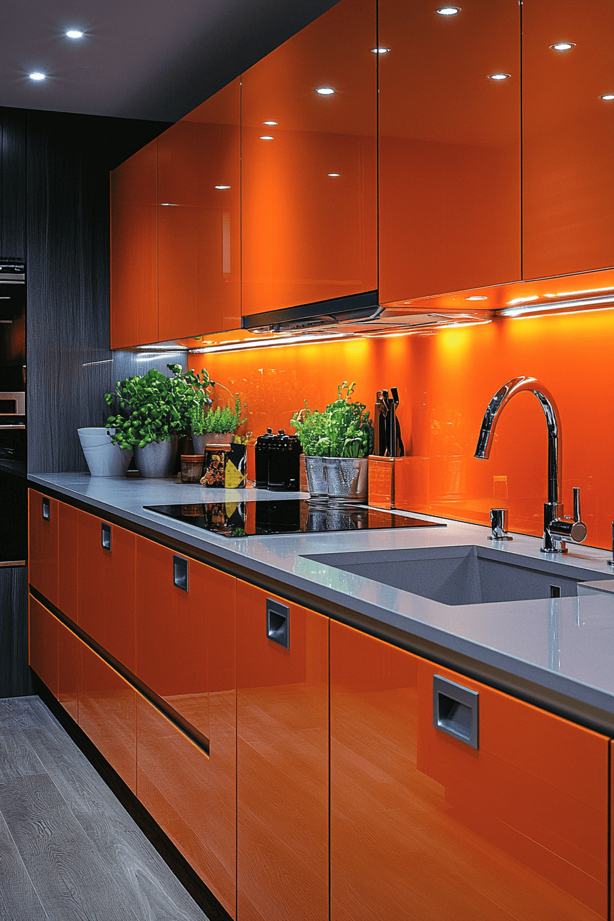 29 Orange Kitchen Cabinets That Spark Energy and Style 21 orange kitchen cabinets