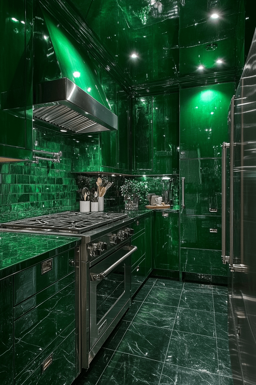 29 Emerald Green Kitchen Cabinets That Turn Ordinary Into Show-Stopping 21 emerald green kitchen cabinets