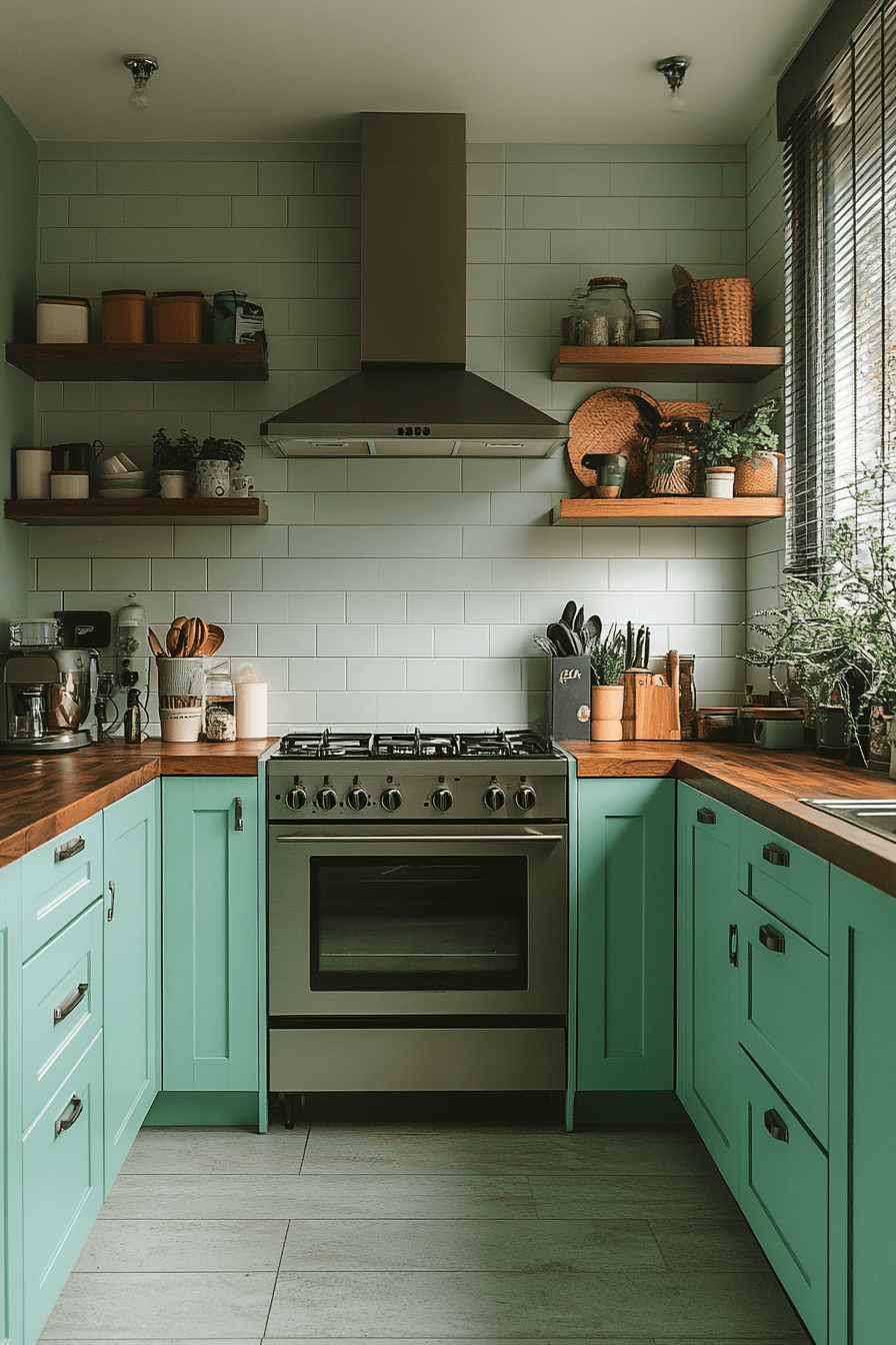 29 Mint Green Kitchen Cabinets That Add Freshness and Flair Instantly 22 mint green kitchen cabinets