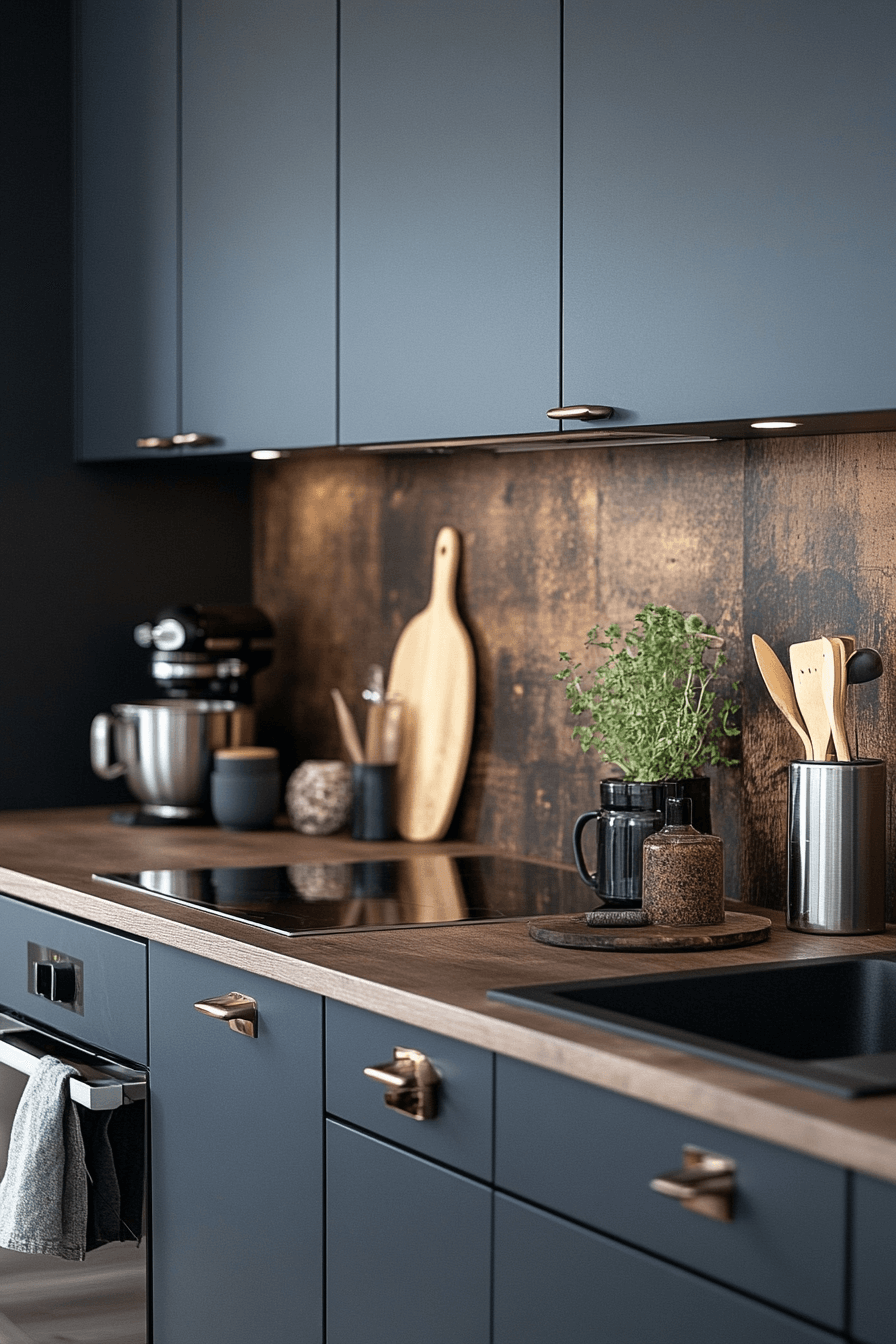 29 Blue Grey Kitchen Cabinets That Radiate Understated Beauty 22 blue grey kitchen cabinets
