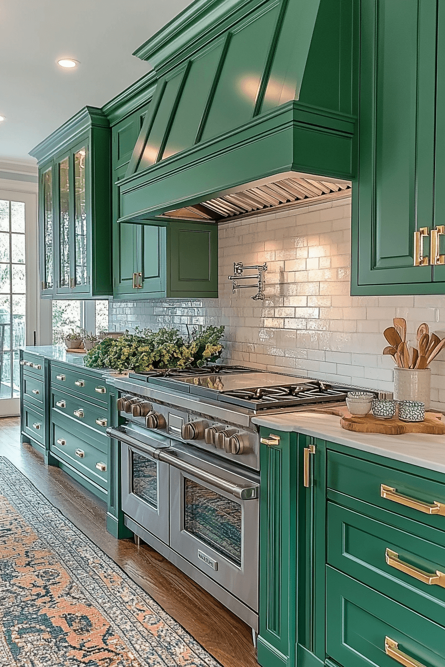 29 Emerald Green Kitchen Cabinets That Turn Ordinary Into Show-Stopping 23 emerald green kitchen cabinets