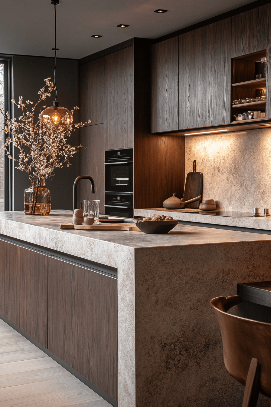 29 Dark Oak Kitchen Cabinets That Highlight Natural Beauty 23 dark oak kitchen cabinets