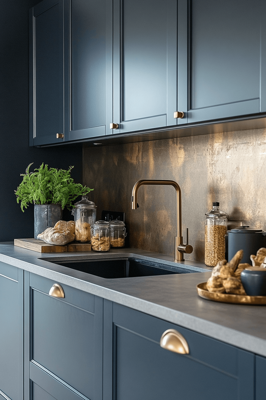 29 Blue Grey Kitchen Cabinets That Radiate Understated Beauty 24 blue grey kitchen cabinets