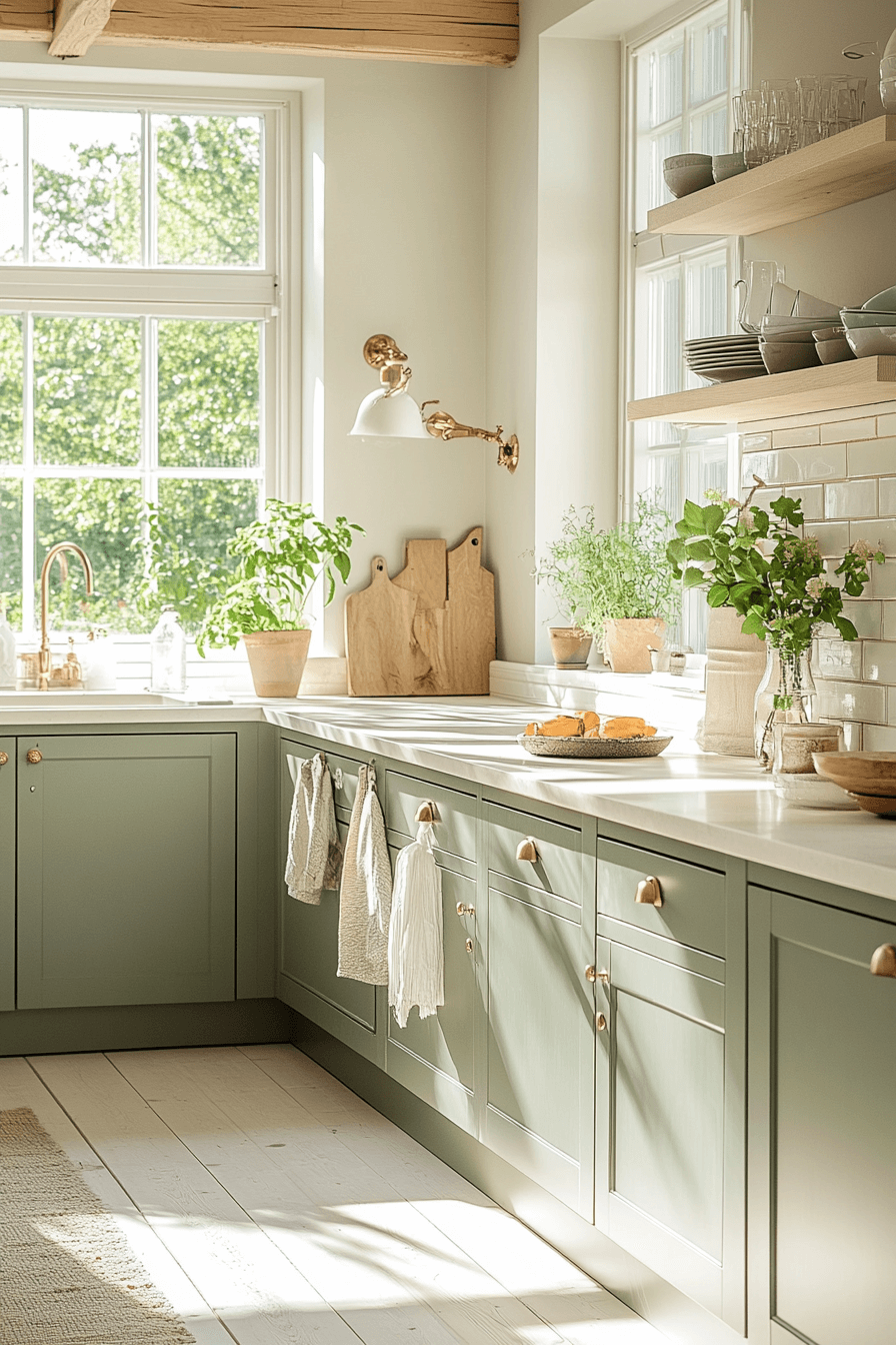 29 Clary Sage Kitchen Cabinets to Soften and Brighten Any Style 24 clary sage kitchen cabinets