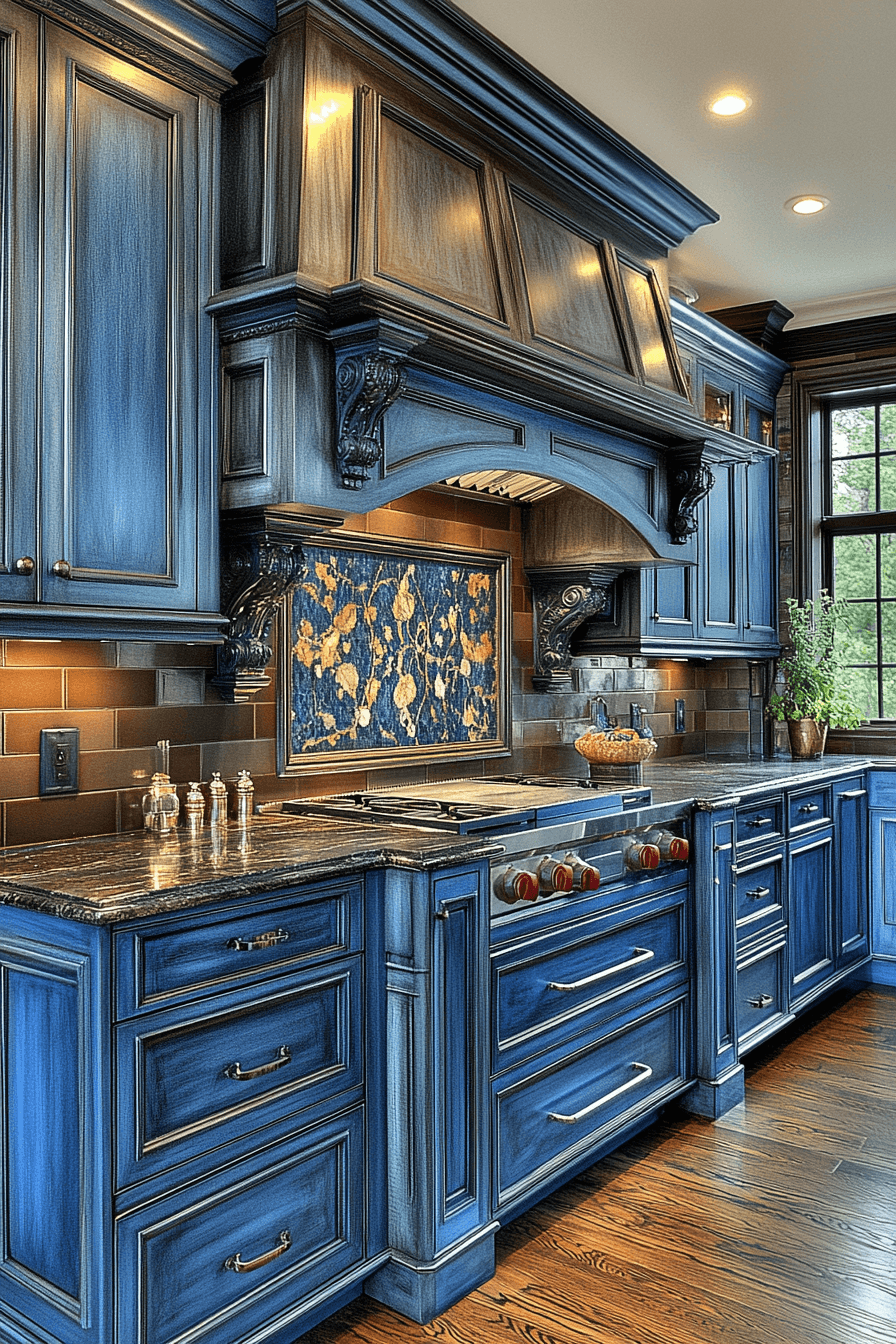 29 Blue Grey Kitchen Cabinets That Radiate Understated Beauty 25 blue grey kitchen cabinets