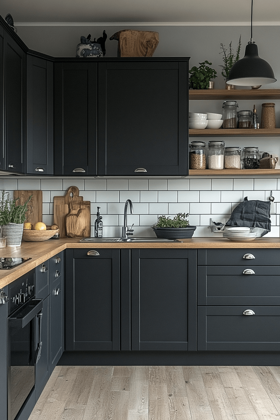 29 Charcoal Kitchen Cabinets to Add Rich Texture and Balance 25 charcoal kitchen cabinets