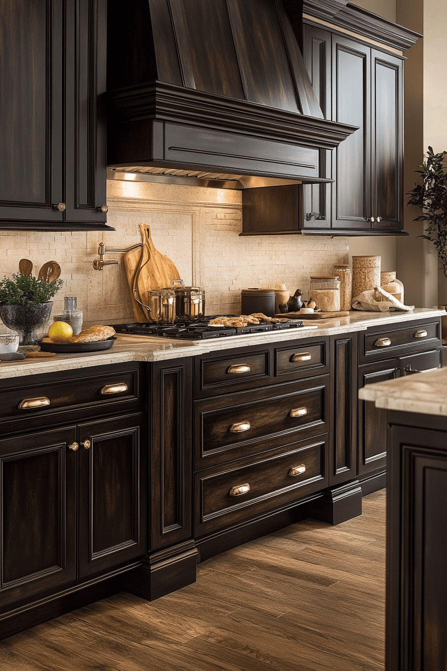29 Dark Stained Kitchen Cabinets for Classic Meets Contemporary Flair 25 dark stained kitchen cabinets