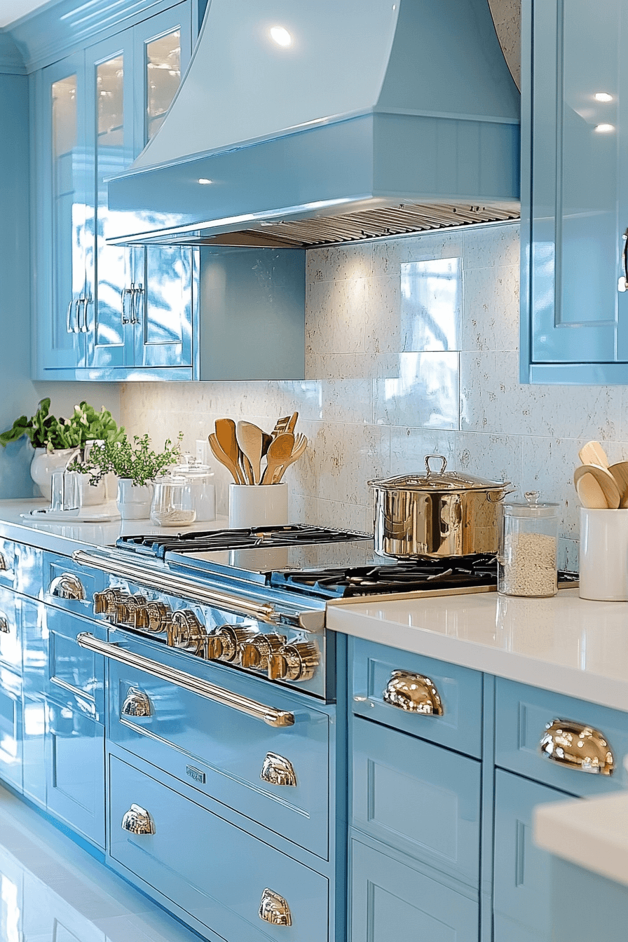 29 High Gloss Kitchen Cabinets to Brighten and Enlarge Your Space 25 high gloss kitchen cabinets