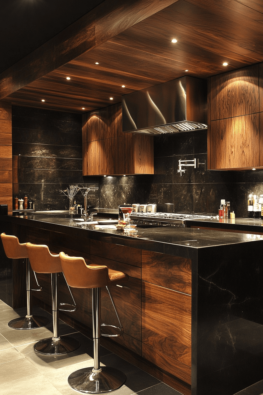 29 Dark Walnut Kitchen Cabinets That Radiate Rustic Refinement 26 dark walnut kitchen cabinets