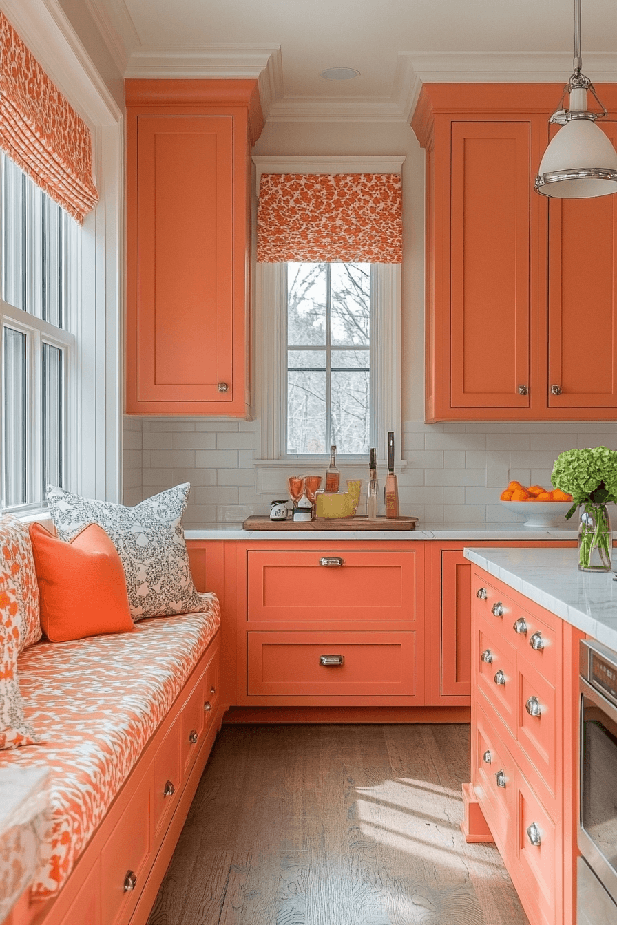29 Orange Kitchen Cabinets That Spark Energy and Style 26 orange kitchen cabinets