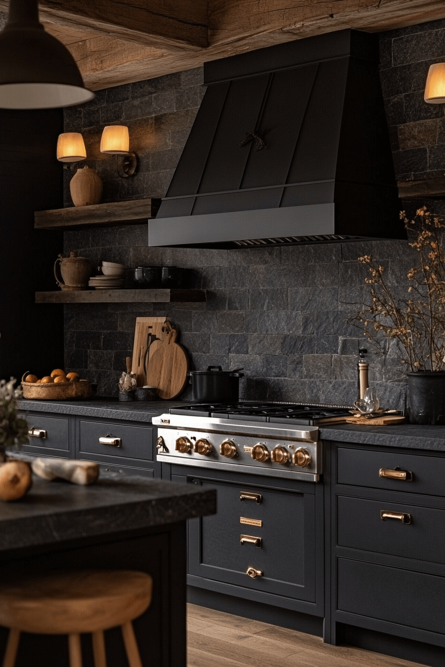 29 Charcoal Kitchen Cabinets to Add Rich Texture and Balance 26 charcoal kitchen cabinets